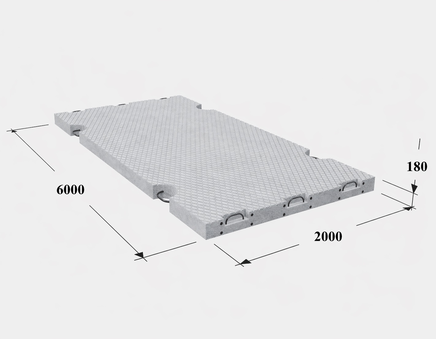 Аэродромная плита ПАГ-18 ГОСТ 25912.0-91